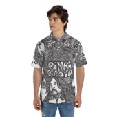 Pink Floyd Hand Draw Art Polo Shirt Man Front Mockup - OtherBrick