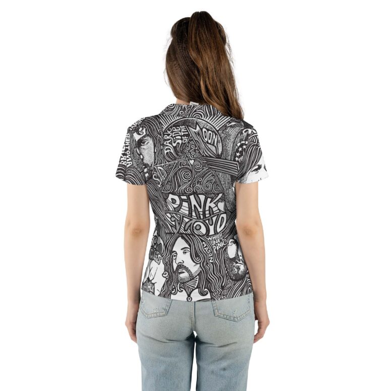 Pink Floyd Dark Side Of The Moon Hand Draw Art Polo Shirt