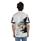 Pink Floyd Wish You Were Here The Wall Animals Dsotm 50th Mockup Polo Shirt Man Back Mockup - OtherBrick