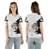 Pink Floyd Wish You Were Here The Wall Animals Dsotm 50th Mockup Polo Shirt Woman Front Back Mockup - OtherBrick