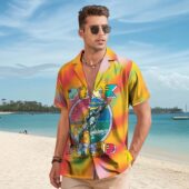 Robot Handshake Pink Floyd Wish You Were Here Hawaiian Shirt Man - OtherBrick