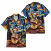 Starry Night Dark Side Of The Moon Van Gogh Pig Animals Hawaiian Shirt 01 - OtherBrick
