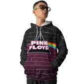 The Wall Dark Side Of The Moon Pink Floyd Purple Hoodie Front - OtherBrick