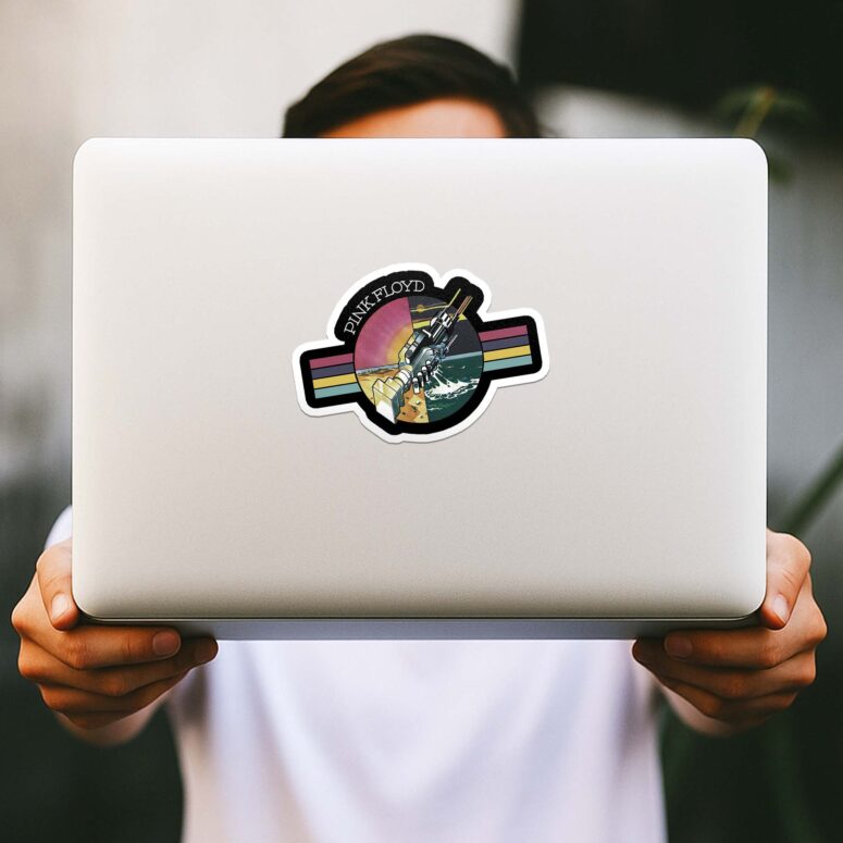 Welcome To The Machine Retro Pink Floyd Kiss Cut Sticker