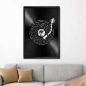 Wish You Were Here Lyric Vinyl Record Retro Pink Floyd Poster Vertical1pieces12 - OtherBrick