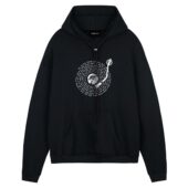 Wish You Were Here Lyric Vinyl Record Retro Shirt Front Hoodie Black - OtherBrick