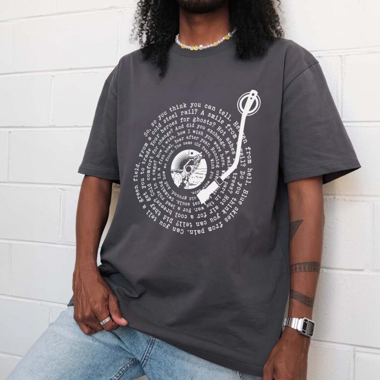 Wish You Were Here Lyric Vinyl Record Retro Shirt Wish You Were Here Lyric Vinyl Record Retro Shirt