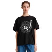 Wish You Were Here Lyric Vinyl Record Retro Shirt Front Shirt Woman Black 1 - OtherBrick