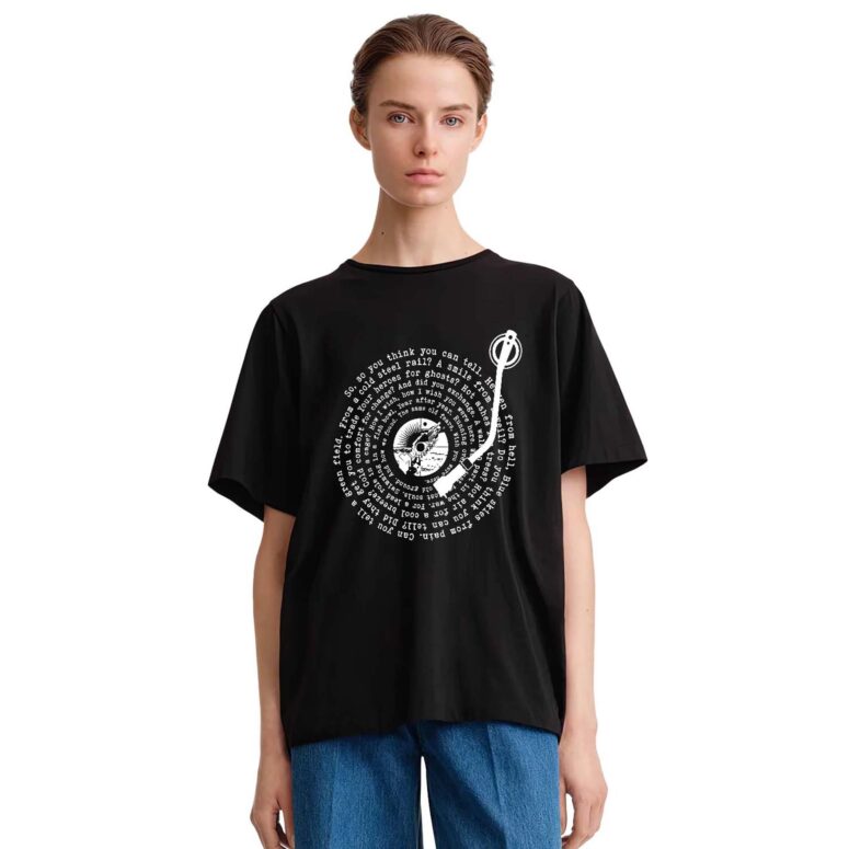 Wish You Were Here Lyric Vinyl Record Retro Shirt Wish You Were Here Lyric Vinyl Record Retro Shirt