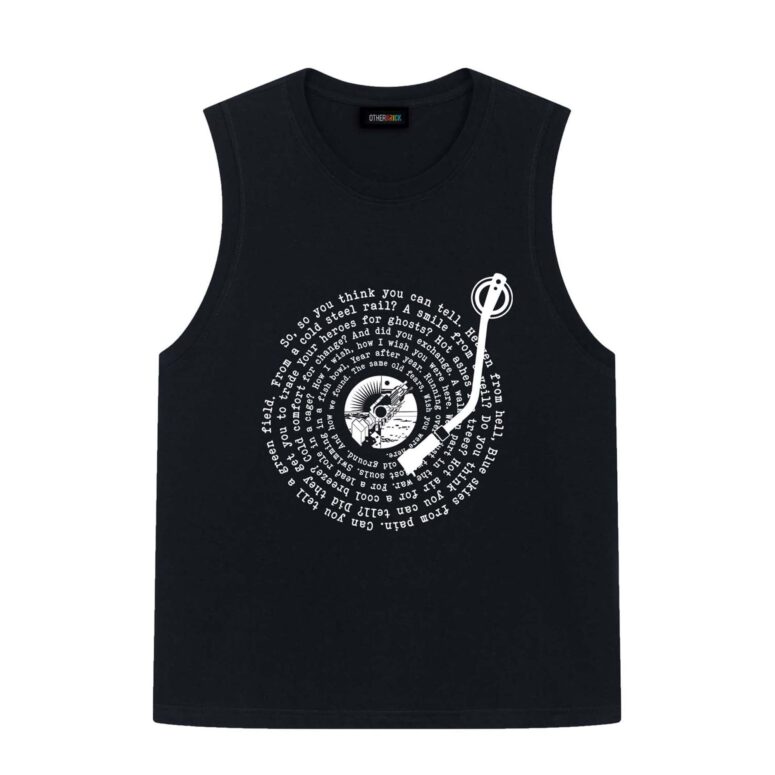Wish You Were Here Lyric Vinyl Record Retro Shirt Wish You Were Here Lyric Vinyl Record Retro Shirt