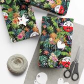 Album Icon The Wall Dsotm Pink Floyd Tropical Plants Wrapping Paper Mockup 2 - OtherBrick