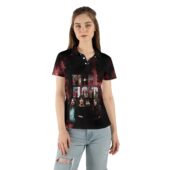 Camiseta Pink Floyd Echoes Album Montage Member Polo Shirt Woman Front Mockup - OtherBrick
