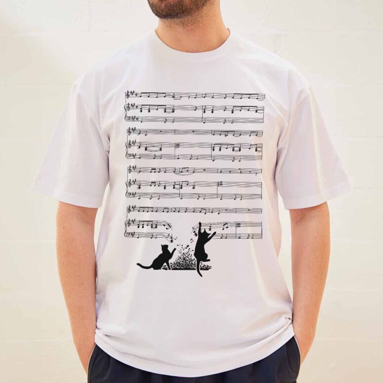 Cats And Time 1973 Music Sheet DSOTM Shirt Cats And Time 1973 Music Sheet DSOTM Shirt