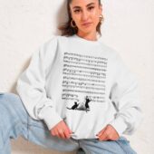 Cats And Time 1973 Music Sheet Dsotm Shirt Front Woman Sweater White - OtherBrick