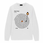 Eclipse Dark Side Of The Moon Turntables Vinyl Lyric Shirt Front Longsleeve White - OtherBrick