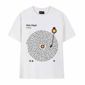 Eclipse Dark Side Of The Moon Turntables Vinyl Lyric Shirt Front Tshirt White - OtherBrick