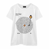 Eclipse Dark Side Of The Moon Turntables Vinyl Lyric Shirt Front Wtee White - OtherBrick