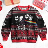 Full Band The Dark Side Of The Moon Pink Floyd Christmas Ugly Sweater Mk 1 - OtherBrick