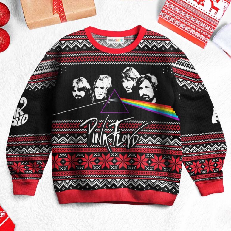 Full Band The Dark Side of the Moon Pink Floyd Christmas Ugly Sweater
