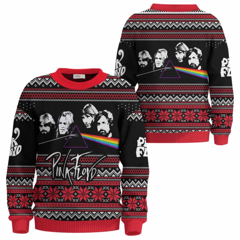 Full Band The Dark Side of the Moon Pink Floyd Christmas Ugly Sweater