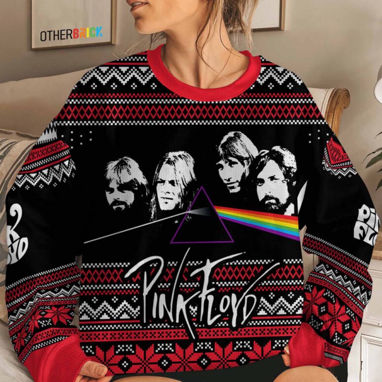 Full Band The Dark Side of the Moon Pink Floyd Christmas Ugly Sweater
