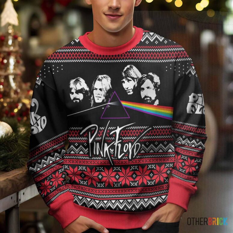 Full Band The Dark Side of the Moon Pink Floyd Christmas Ugly Sweater