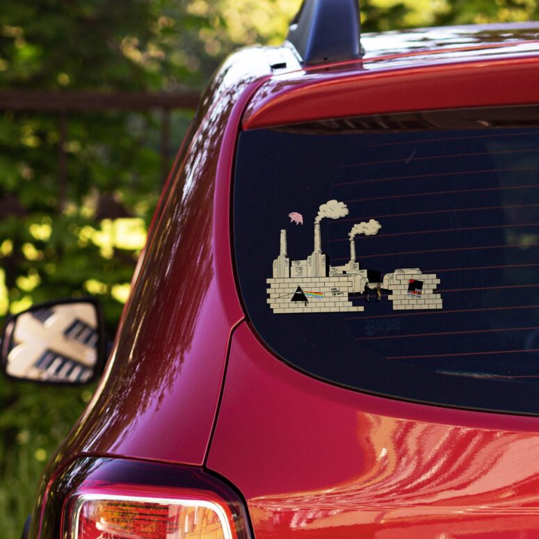 Pink Floyd Album Art DSOTM Animals The Wall Car Sticker Pink Floyd Album Art DSOTM Animals The Wall Car Sticker