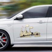 Pink Floyd Album Art Dsotm Animals The Wall Car Sticker Car Sticker Mockup 2 - OtherBrick