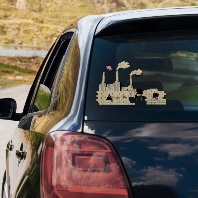 Pink Floyd Album Art DSOTM Animals The Wall Car Sticker Pink Floyd Album Art DSOTM Animals The Wall Car Sticker