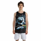 Pink Floyd Dark Side Of The Moon Pyramid Astronaut Mockup Men Tank 3d - OtherBrick