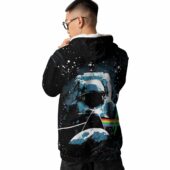 Pink Floyd Dark Side Of The Moon Pyramid Astronaut Hoodie Back - OtherBrick