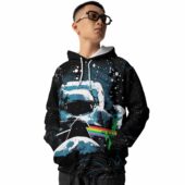 Pink Floyd Dark Side Of The Moon Pyramid Astronaut Hoodie Front - OtherBrick