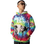 Pink Floyd Fat Old Sun White Dairy Cow Hoodie Front - OtherBrick