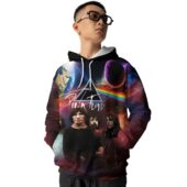 Pink Floyd Member Star Space Prism Light Hoodie Front - OtherBrick