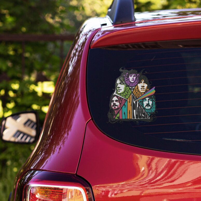 Pink Floyd Members Art Vintage Car Sticker