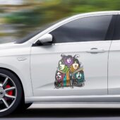 Pink Floyd Members Art Vintage Car Sticker Mockup 2 - OtherBrick