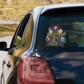 Pink Floyd Members Art Vintage Car Sticker Mockup 3 - OtherBrick