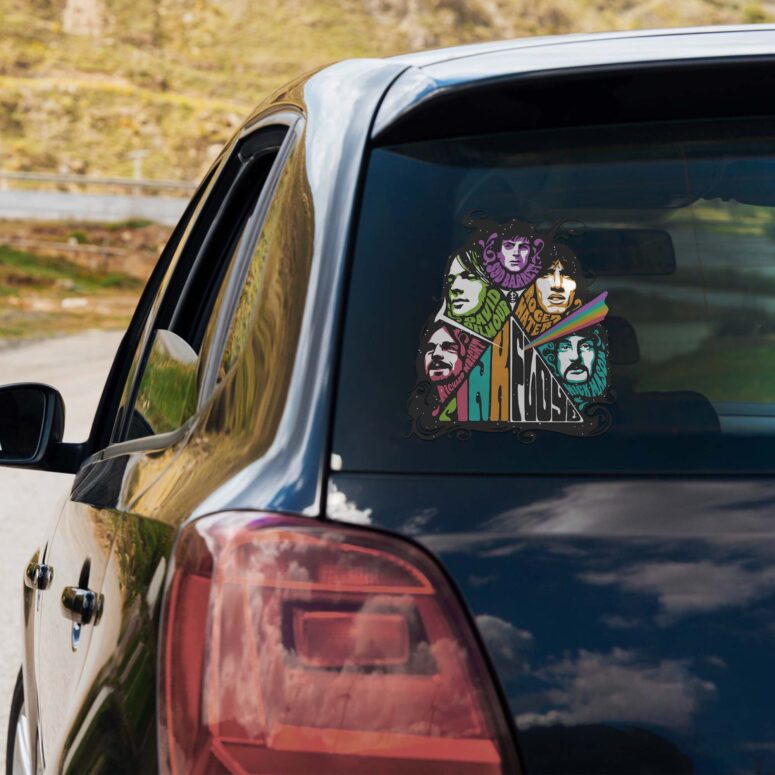 Pink Floyd Members Art Vintage Car Sticker