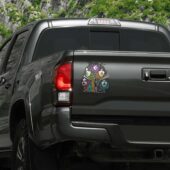Pink Floyd Members Art Vintage Car Sticker Mockup 4 - OtherBrick