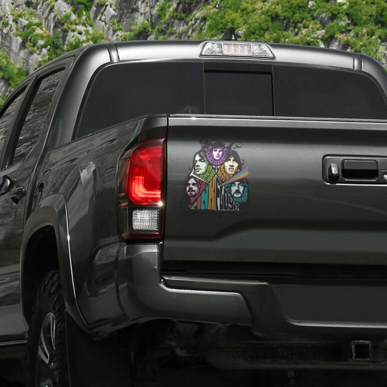 Pink Floyd Members Art Vintage Car Sticker