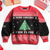 Pink Floyd Merry Christmas Symbols Band Logo Tree Ugly Christmas Sweater Mk 1 - OtherBrick