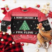 Pink Floyd Merry Christmas Symbols Band Logo Tree Ugly Christmas Sweater Mk 2 - OtherBrick