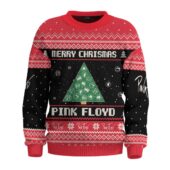 Pink Floyd Merry Christmas Symbols Band Logo Tree Ugly Christmas Sweater Mk 4 - OtherBrick