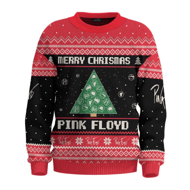 Pink Floyd Merry Christmas Symbols Band Logo Tree Ugly Christmas Sweater