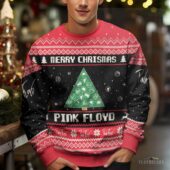 Pink Floyd Merry Christmas Symbols Band Logo Tree Ugly Christmas Sweater Mk 8 - OtherBrick