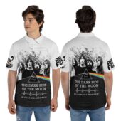 Pink Floyd The Wall Dark Side Of The Moon 50 Years Anniversary 3d Polo Shirt Man Front Back Mockup - OtherBrick