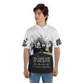 Pink Floyd The Wall Dark Side Of The Moon 50 Years Anniversary 3d Polo Shirt Man Front Mockup - OtherBrick