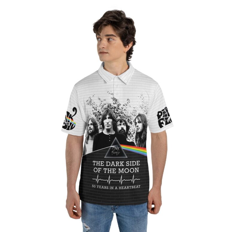 Pink Floyd The Wall Dark Side Of The Moon 50 years Anniversary 3D Polo Shirt Pink Floyd The Wall Dark Side Of The Moon 50 years Anniversary 3D Polo Shirt