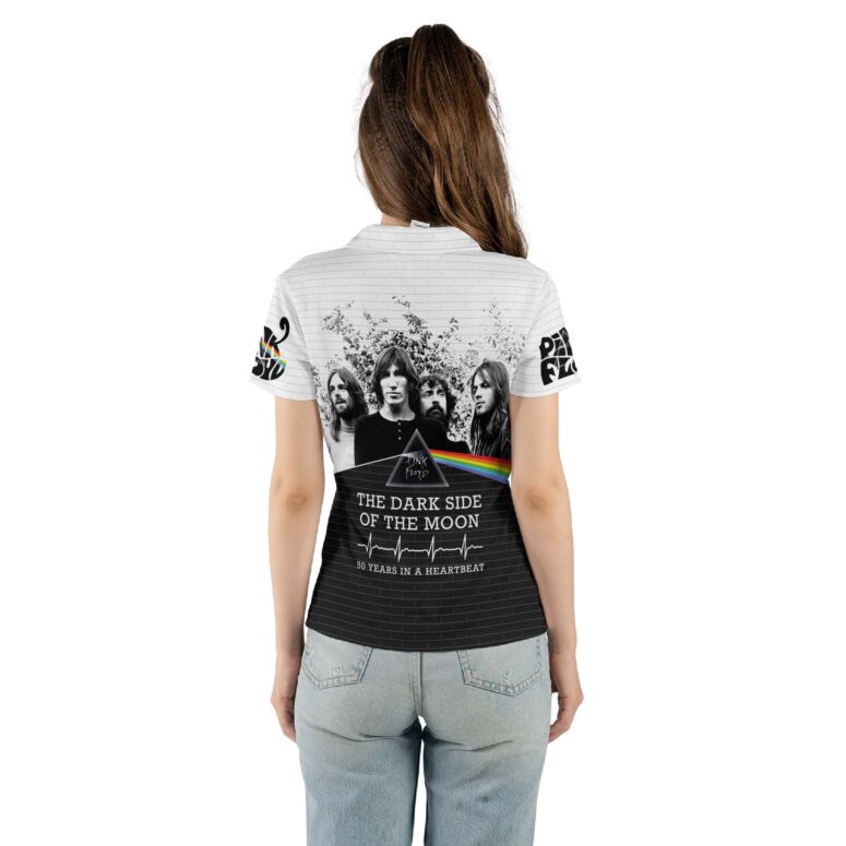 Pink Floyd The Wall Dark Side Of The Moon 50 years Anniversary 3D Polo Shirt Pink Floyd The Wall Dark Side Of The Moon 50 years Anniversary 3D Polo Shirt