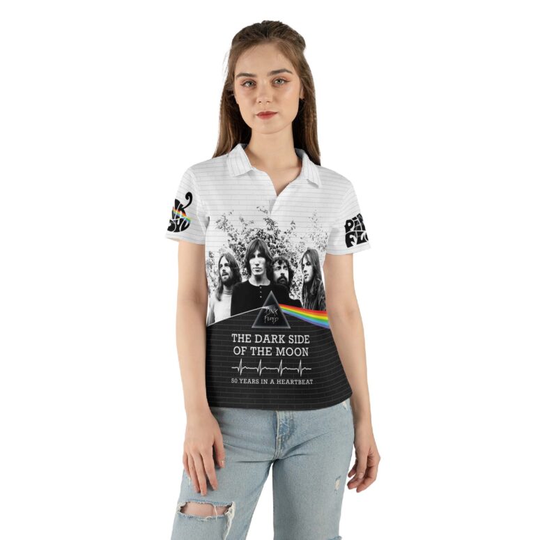 Pink Floyd The Wall Dark Side Of The Moon 50 years Anniversary 3D Polo Shirt Pink Floyd The Wall Dark Side Of The Moon 50 years Anniversary 3D Polo Shirt